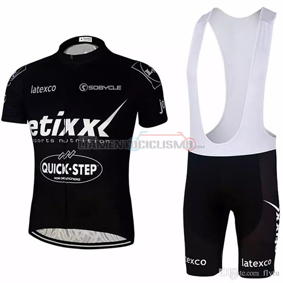 Abbigliamento Ciclismo Etixx Quick Step Manica Corta 2018 Nero